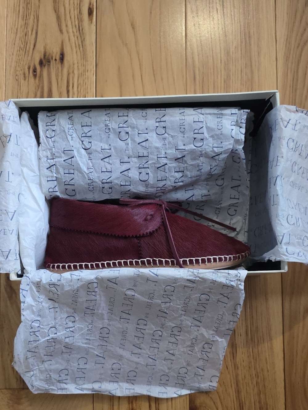 THE GREAT. Canyon Moccasin Jam Haircalf ($395)